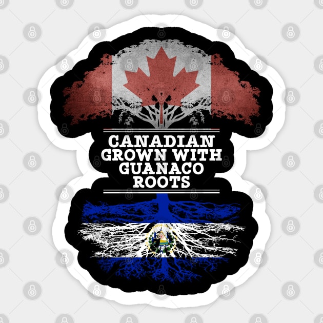 Canadian Grown With Guanaco Roots - Gift for Guanaco With Roots From El Salvador Sticker by Country Flags